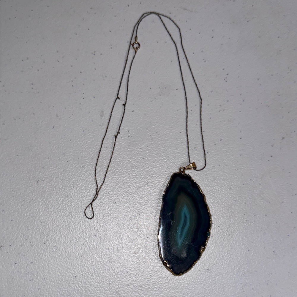 Source‎ Unknown Deep Blue Pendant Necklace